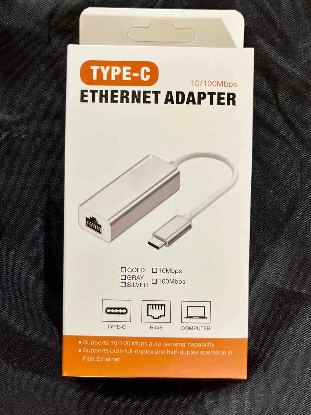 💛 Type-C Ethernet Adapter - Silver & White